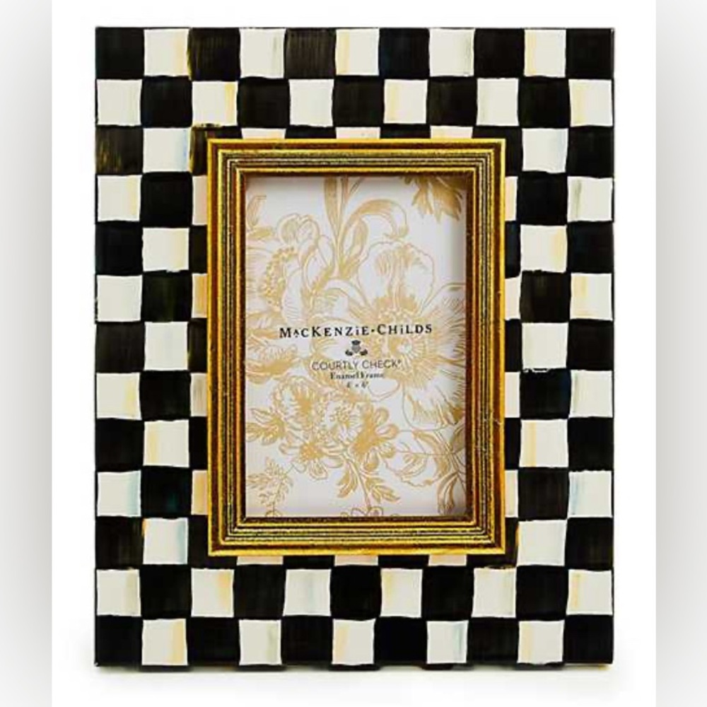 Mackenzie Childs Courtly Check 4” x 6” Frame